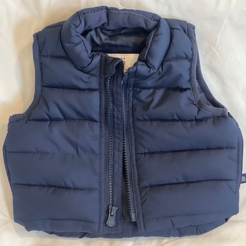 Infant Boy Blue Baby Gap Vest, Size 0-6 Months